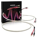 UCINNOVATE ホワイトスピーカーワイヤー バナナプラグ付き 3m / 9.8フィート OFC HiFiスピーカーケーブル バナナプラグ付き ハイエンド14AWGオーディオケーブル 金メッキバナナプラグ付き スピーカーターミナルアンプ用