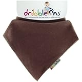 Dribble ONS Baby Infant Drool BIB Bandana Style with Snap Closure Chocolate Brown by Dribble Ons [並行