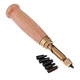 Perfk 1セット　パンチ　レザー　厚生地適用　交換可能　ロータリーパンチ　穴あけ工具　住宅修理　手芸工具　ハンドメイクツール　