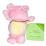 green sprouts by i play Organic Velour Rattle Toy - Hippo by i play.