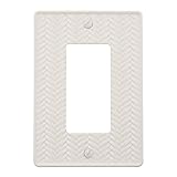 AmerTac 89RWL Weave Cast Metal Single Rocker-GFCI Wallplate, White [並行輸入品]