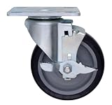 Quantum Storage Systems PT-PSB 1-1/4 Diameter Polyurethane Wheel with Brake One Swivel Plate Caster,