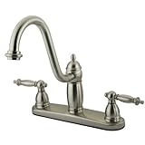 Kingston Brass KB7118TLLS Templeton 8-Inch Kitchen Faucet without Sprayer, Satin Nickel [並行輸入品]