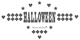 HARRY STICKER ハロウィンウォールステッカー転写式ダイヤとハートと星の飾りグレーLL ハロウィン 転写式 ダイヤとハートと星の飾り グレー LL 【1点】