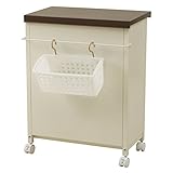 省スペース　ベランダ収納庫　スリムタイプ　ブラウン色