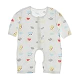 エルフ ベビー(Fairy Baby)新生児服 パジャマ ガーゼ肌着 夏のカバーオール 半袖 出産祝い 可愛い恐竜柄 52cm