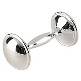 Elegant Baby Silver-Plated Dumbell Rattle by Elegant Baby
