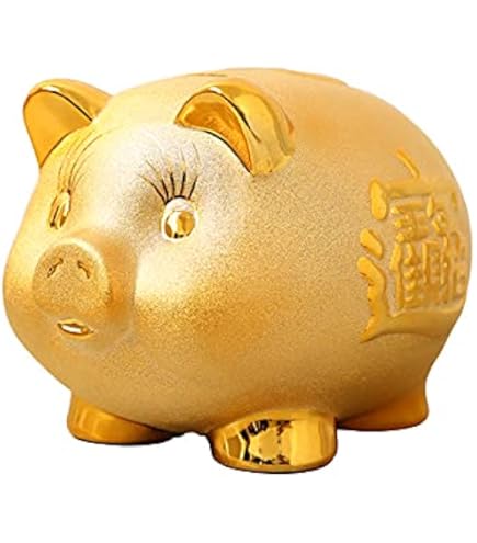 Amazon.co.jp: 金の豚 豚貯金箱 金運 開運 風水 金の豚ちゃん 置物
