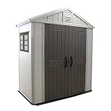 大型物置 屋外物置 組立て式 シングル 高密度ポリエチレン 天窓付き 窓付き 鍵穴付き ひさし付き 倉庫 小屋 納屋 物置き ガレージ 大型 収納 おしゃれ 庭 DIY 簡易 monookiky01s