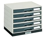 TRUSCO(トラスコ) αレターケース A4・積み重ねタイプ 横浅型5段 LA4S5S