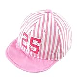 ベビーゴー　子供ハット　日よけ　男女兼用　ストライズ　数字25　野球帽　ハンチング　ピンク