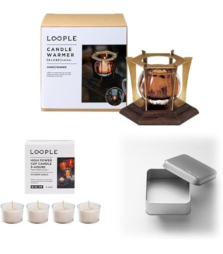 Amazon.co.jp: LOOPLE キャンドル ウォーマー グローブ アンバー