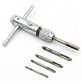 Ｔ型ラチェットタップホルダー タップ容量3mm-8mm タップレンチ 6点セット