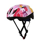 VERY100　ヘルメット　サイクリング/自転車/キックボード　 子供用 　軽量 　安全　45～56cm 　調整可能 　ピンク/花　ブルー/星 (ピンク/花　)