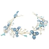 LUoemフラワーガールカチューシャクラウン花柄パールフラワーヘアVinesウェディングブライダルヘッドギア