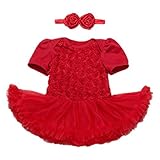 Motecity DRESS ベビー・ガールズ カラー: レッド