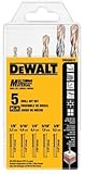 DEWALT DWA56015 Multi-Material Drill Bit Set, 5-Piece [並行輸入品]