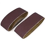 uxcell 研磨ベルト サンドペーパー アブレシブ ダークブラウン 120グリット 5個