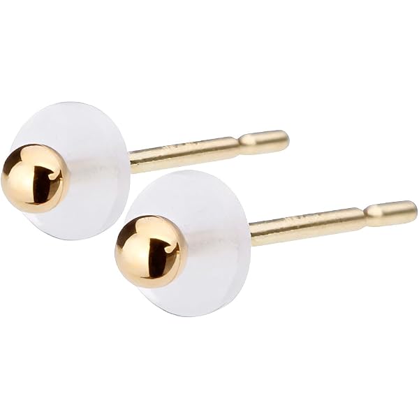 Amazon.co.jp: K18PGピンクゴールドフラッシュボールピアス 3mm 1ペア