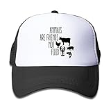 キッズ メッシュキャップ 通気性 大人気 登山 キャップ エビ 鳥 魚 豚 牛 友達 フード おしゃれ 帽子 カジュアル ストーリート系ブラック プリント付き 無地