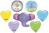 loonballoon Elephant Ellieジャングルサファリ動物園Boyベビーシャワーパーティー( 7 )動物マイラーバルーン