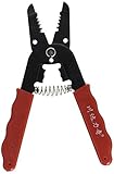 DealMux 7イン1プライヤーワイヤーストリッパーカッタークリンパー、レッド