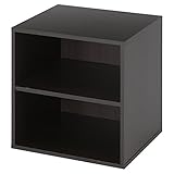 木製 キューブボックス 収納ボックス ディスプレイラック 本棚 カラーボックス 〔棚付き〕 ブラウン