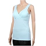 マタニティ キャミソール ブラック (L, ブルー)