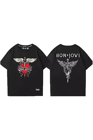 Amazon | [マンブルズ] ボン ジョヴィ Tシャツ BON JOVI HEART 正規品 