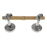 Vicenza Designs TP9008 Palmaria Spring Toilet Paper Holder with Bamboo Knot, Vintage Pewter by Vicen