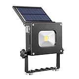 【SMARUP】ソーラーLED投光器 ポータブル10ＷキャンプLEDライト 太陽光発電 4000mAhのバッテリー 強力磁石とUSBケーブル付 作業用 緊急照明 屋外照明