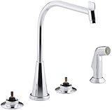 KOHLER K-7779-K-CP Triton Kitchen Sink Base Faucet, 12-1/4-Inch Spout Height, Polished Chrome (Handl