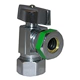 Larsen Supply 06 – 9231 X 5 / 8インチ圧縮Inlet x 7 / 16インチ – 1 / 2インチスリップジョイントコンセント四半期Turn角度バルブ Inlet 5/8