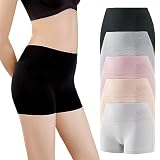 [OKEER] オキーア ボーイレングス・ボクサー スポーツショーツ 綿95% 吸汗 ストレッチ レディース (XL, 3092#A組【5枚セット】)
