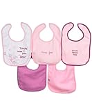 Twinkle Twinkle Little Star Bibs, 5 Pack, Girl, Frenchie Mini Couture by Frenchie Mini Couture