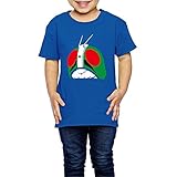 Ariesシャツ 2歳～６歳子どもＴシャツ緑イナゴ バッタ 昆虫 キッズ服 RoyalBlue 5-6 Toddler