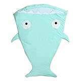 MyMei　 ベビーおくるみ　赤ちゃん　寝袋　新生児　 ベビー　おくるみ　 ブランケット　 布団　8色　お出かけ用品　寒さ対策　出産祝い　かわいい　シャーク形 　魚　サメちゃん (グリーン)