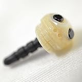 スカル スマホピアス 夜光貝 & czブラック