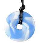 Teething Bling Sky Blue Swirl Pendant Teether Necklace by Teething Bling
