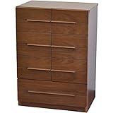 ライフスタイリングショップ キャビネット 幅60.5cm 可動棚2枚 引出付 ウォールナット AN-104BR