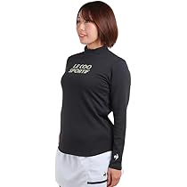 ルコックスポルティフ 長袖モックネック【ブルー/ボーダー/LL】新品 le coq sportif golf 【ストレッチフォーサー】長袖モックネック