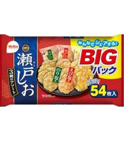 Befco ばかうけ BIGパック& 瀬戸しおBIGパック　10パックセット Amazon.co.jp: Pikotta 瀬戸の汐揚 BIGパック 3種アソート 54枚入 3袋
