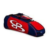 Boombah Spartan Rolling野球/ソフトボールバットバッグ – 38 " x 12 – 1 / 2 " x 12 " – Navy /レッド – Holds 4 Bats and m