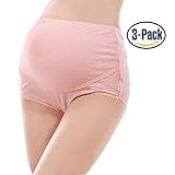 YING LAN ３枚組 マタニティショーツ 妊娠中の女性のための柔らかく、滑らかで快適なモーダル綿レースの下着 産前用マミングショーツ 39週(妊娠初期から臨月まで)　妊婦さん用 パンツ (XX-L