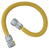 BrassCraft CSSC22-72 P 3/4-Inch FIP x 3/4-Inch FIP x 72-Inch ProCoat Gas Appliance Connector, 5/8-In