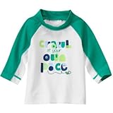 GYMBOREE(ジンボリー) グラスホッパーラッシュガード ホワイト 水着 0～3ヶ月【並行輸入】