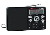 XHDATA D-318BT 小型ラジオ MP3プレーヤー スピーカー FMラジオ 録音 AUX 超軽量 ポータブルラジオ 日本語説明書付き 8G
