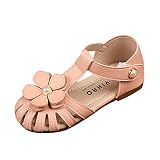 yalasga子供幼児用ガールズフラワーサンダルプリンセスHollow Pearl Closed Toeカジュアル夏靴 4-4.5T マルチカラー Yalasga g6