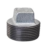 Everflow Supplies GMPL0380 3/8" Galvanized Malleable Iron Plug with Square Head [並行輸入品]