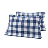 コットンピロータオル厚めガーゼグリッドカップルピローカバー-A3
